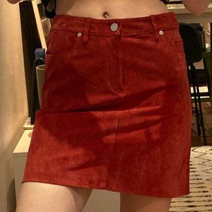 NWOT Blank NYC red suede mini skirt